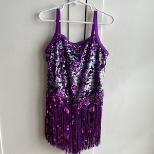 Weissman Shimmering Purple Sequin Dance Costume